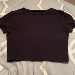 Plain Black Crop top From Target